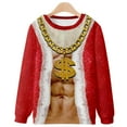 thumbnail image 2 of CEHVOM Chandail en Molleton Décontracté pour Hommes Mode Col Rond Noël Poitrine Cheveux Impression Numérique 3D Pull Manches Longues Tops Soldes, 2 of 5