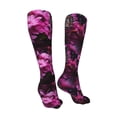 thumbnail image 3 of Honeii Pink Blossoms Butterfly Print Calf Socks Sports Socks Seamless Toe, Trouser Socks,Knee High Long Socks for Women and Men-One Size, 3 of 8