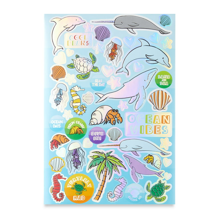 Ocean Waves Letter Stickers for Sale