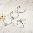 thumbnail image 5 of GKNET Multi-style Adjustable Star Heart Lip Ring Fake Labret Body Piercing Jewelry-Silver B, 5 of 9