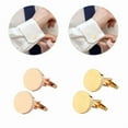 thumbnail image 2 of Round Cufflinks For Men Shirts Uniform Metal Cufflinks Decorative Cufflinks, 2 of 18