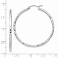 thumbnail image 4 of 14k White Gold 2mm Round Tube Hoop Earrings, 4 of 8