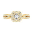 thumbnail image 3 of 1/2 Carat Cushion cut Halo Diamond Engagement Ring in 14K Yellow Gold (Ring Size 7) (I1-I2 Clarity), 3 of 5