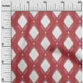 thumbnail image 2 of oneOone Silk Tabby Red Fabric Ikat Sewing Material Print Fabric By The Yard 42 Inch Wide, 2 of 5
