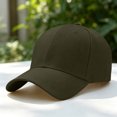 thumbnail image 7 of Baseball Caps For Men And Women Adjustable Casual Baseball Cap Solid Color Outdoor Sun Protection Sports Hat For Workout Golf & Everyday Wear Army Green, 7 of 7