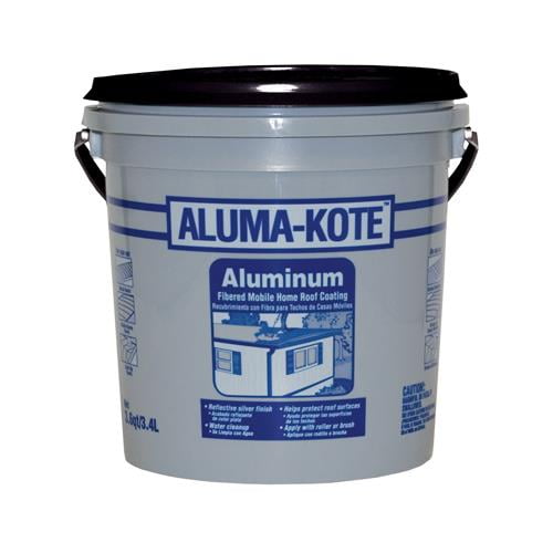 Gardner-Gibson Aluminum Mobile Home Roof Coating Aluma-Kote - Fibered - 3.6 Qt, Silver