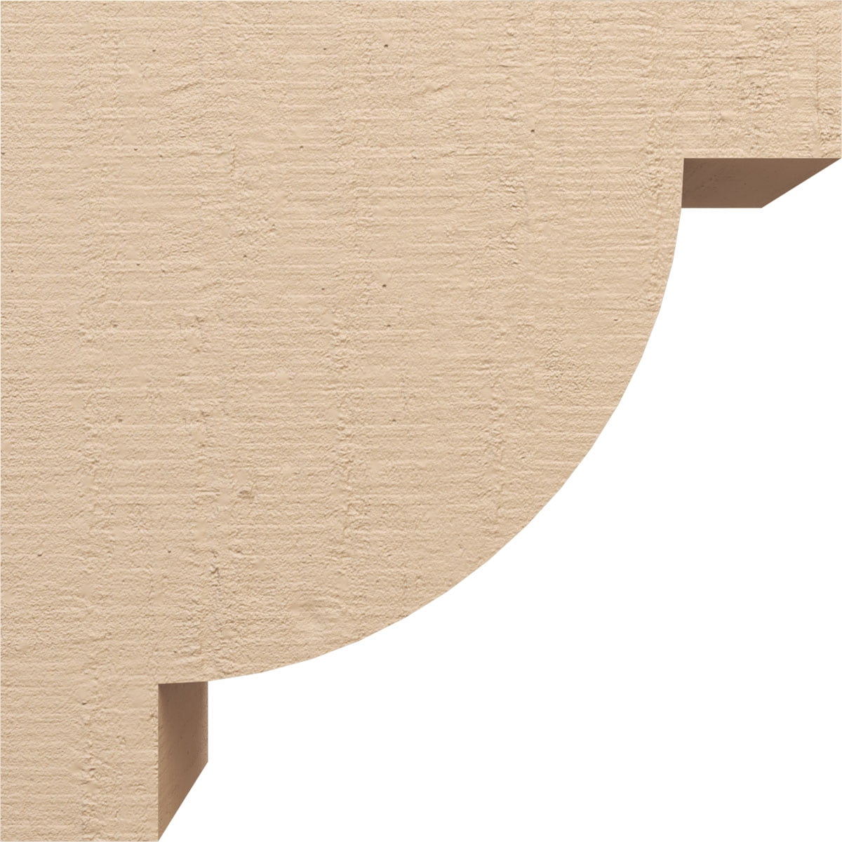 12"W x 24"D x 24"H Classic Alpine Rough Cedar Woodgrain TimberThane Corbel, Primed Tan