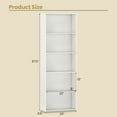 thumbnail image 3 of Costway 5-Shelf Storage Bookcase Modern Multi-Functional Display Cabinet Furniture White, 3 of 10