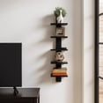 thumbnail image 4 of Proman Products - Mounted Spine Bookshelf, Wall Mounted Shelves, Spine Book Tower (Black), 4 of 7