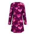 thumbnail image 4 of Ltctricy Valentine's Day Dresses for Women Lounge Long Sleeve A-Line Beach Dress Casual Fashion Crewneck Flowy Dress, 4 of 5