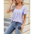 thumbnail image 3 of Womens Tops for Summer Ruffle Sleeve Tunic Blouse Pleated Flowy Dressy Casual Shirts Shermie, 3 of 6