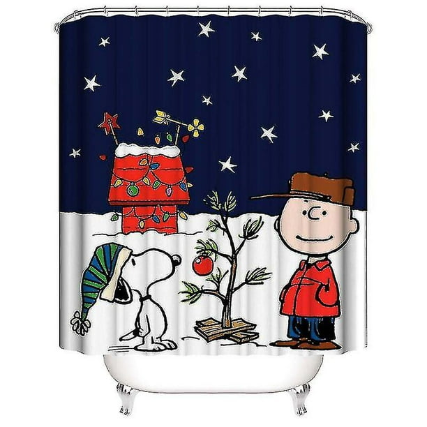 Cortina De Ducha Con Patrón De Animales 180200cm, Cortina De Ducha Para Baño Con Perro Snoopy Cortina De Ducha De Poliéster Impermeable Con 12 Ganchos Para Decoración Navideña, Murciélago | En Línea