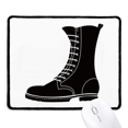 thumbnail image 1 of Men's Black High Boots Outline Pattern Mousepad Stitched Edge Mat Rubber Gang Pad, 1 of 2