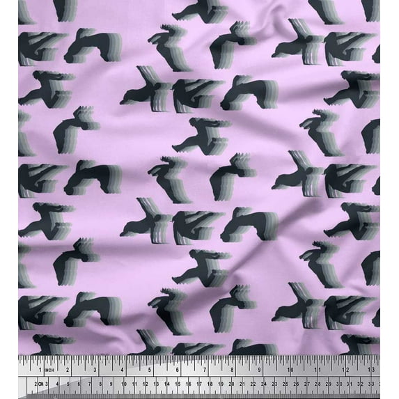 Soimoi Cotton Duck Fabric Athletic Men & Women Sports Decor Fabric Printed Yard 42 Inch Wide