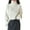 White, variant on Women's Crop Top Soft Pullover Sweater Zip Spring Fall Loose Oversized Warm Knit High Neck Short Winter White Small-Large