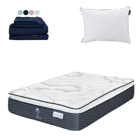 Colchón Queen Size Dover + Almohada One + Sábanas Softy