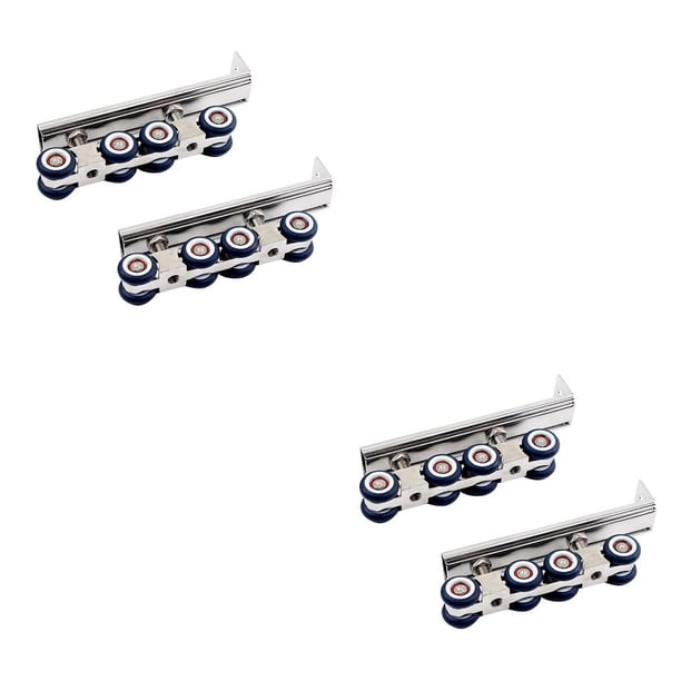 Rodillo de puerta corredera Kenally 2 unids/set 4/8 ruedas Hardware polea de pista accesorios de Metal