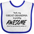 thumbnail image 3 of Inktastic Yeah My Great Grandma is Pretty Awesome Boys or Girls Baby Bib, 3 of 4