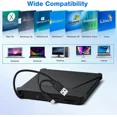 thumbnail image 2 of 5 in 1 External Blu-ray Burner Drive, USB 3.0 & Type-C DVD/CD/Blu ray Burner Writer with SD/TF Card Reader, Supports 100GB Discs R/W for Windows, Linux, macOS (PC/Laptop/Desktop), 2 of 7