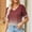 Solid, variant on YHAJDS Short Sleeve Shirts for Women Women's Plus Size Tops V Neck Solid Color Loose Fit Soft Top