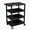 Black, variant on Bc45-B Four Flat-Shelf Structural Foam Plastic Cart - Black