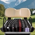 thumbnail image 2 of Uorisanigo Golf Cart Seat Blanket Covers, Anti-Slip American Firefighter Flag Seat Towel with 4 Front Pockets Universal Golf Cart Seat Cushion Covers for EZGO TXT RXV/Club Car DS Precedent, 2 of 7