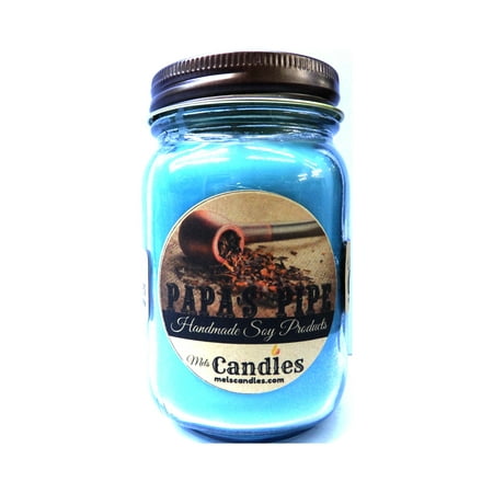 Pipe Tobacco 100g Tin - Papa's Pipe 16oz All Natural Country Jar Soy Candle - Wonderful Tobacco & Cherry Blend Handmade