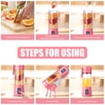 thumbnail image 6 of LDNIO Portable Blender, Mini Personal Smoothie Blender Cordless, USB Rechargeable, Powerful 6 Blades - Travel Blender Cup for Juices, Shakes, and Baby Food, 380ml (Pink), 6 of 9