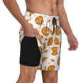 thumbnail image 2 of Vsdgher Yellow Biscuit for Mens Swim Trunks with Compression Liner Swim Shorts Swim Suits Board Shorts-Large, 2 of 6