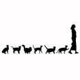 thumbnail image 4 of Walbest Car Auto Vehicle Body Window Cute Cats Follow Lady Reflective Decals Sticker, 9.0" x 3.5", 4 of 7