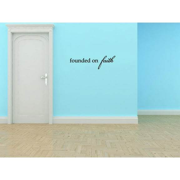 New Wall Ideas Founded On Faith Life Quote 16x40"