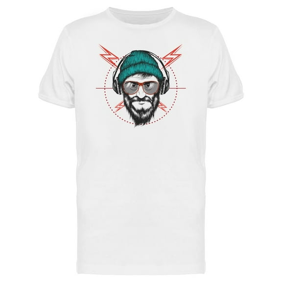 Music Fan With Headphones Tee Men's -Image by Shutterstock