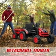 thumbnail image 5 of CazToi 12V 35W Dual Motors Ride On Tractor with Trailer  for Kids Gift for Boys Girls, 5 of 9