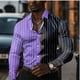 thumbnail image 4 of Camisa informal de negocios con estampado 3D para hombre, camisa formal de manga larga con solapa para verano, primavera y otoño, tallas S a 5XL, envío rápido 2024, 4 of 5