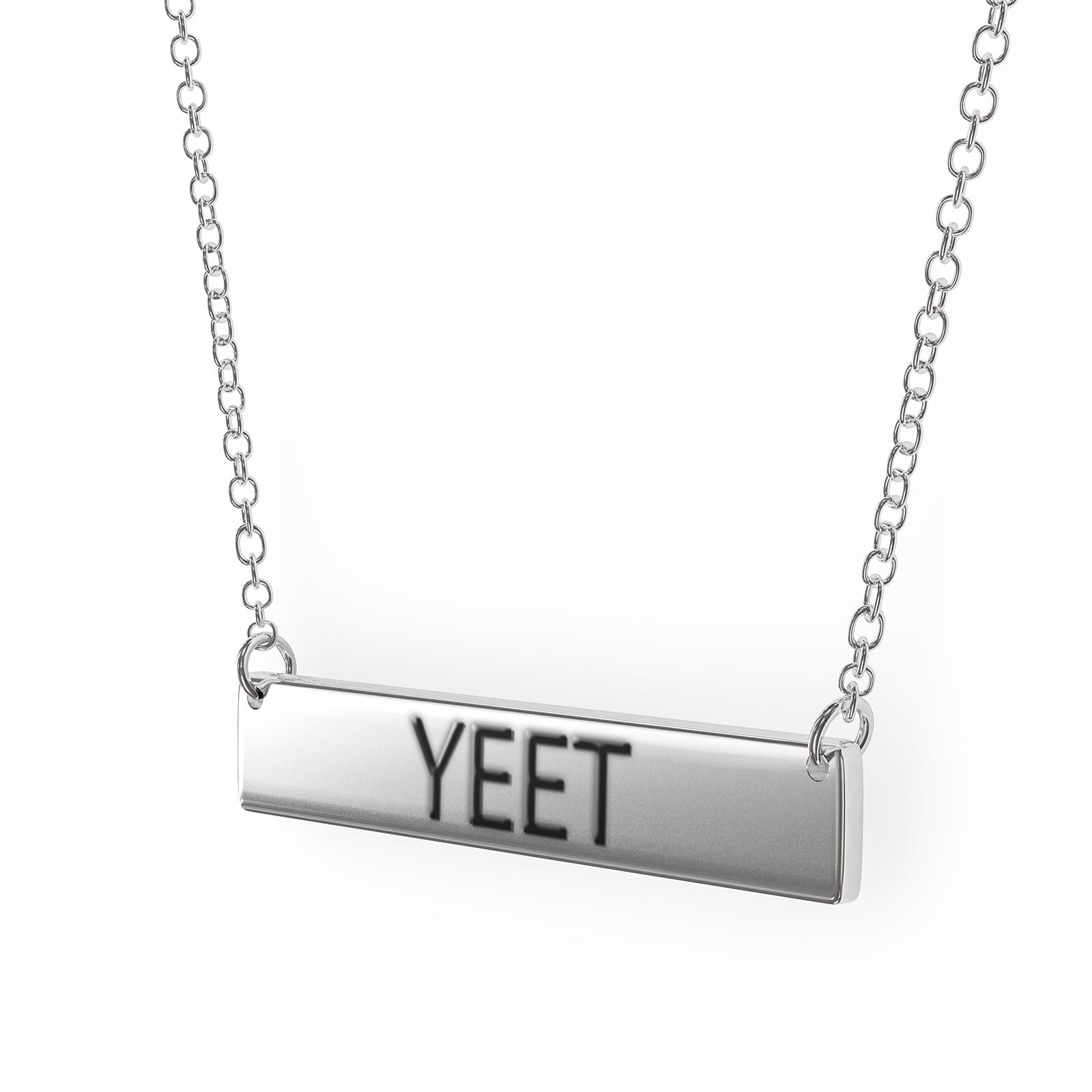 Yeet Women's Bar Pendant Necklace Sterling Sliver - Walmart.com