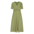 thumbnail image 4 of Fankiway Robe Longue Décontractée d'Été à Manches Courtes Imprimée à Col en V pour Femmes, Grande Taille, Liquidation, Robes d'Été pour Femmes à Manches Courtes, 4 of 6