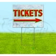 thumbnail image 1 of Tickets Arrow (18" x 24") Yard Sign, Includes Metal Step Stake, 1 of 6