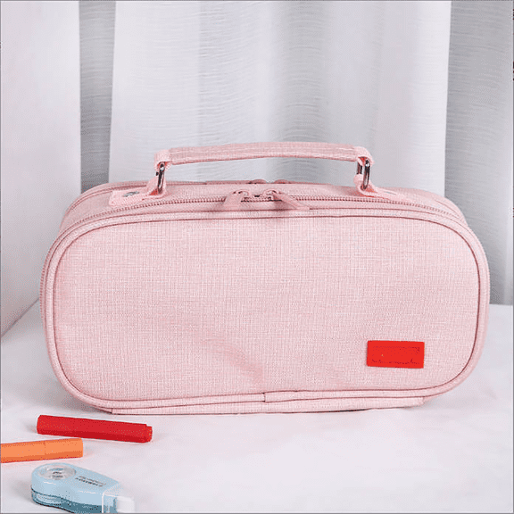 Clearance Back to School Pencil Case - Pink Pencil Pouch, Cute Pencil Box for Girls, School Supplies Organizer, Great for Colored Pencils, Pens, Highlighters, Unisex Use,pink