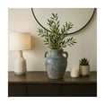 thumbnail image 2 of Terracotta Vase with Handles for Living Room Decor - Casual Home Decor for Bedroom, Coffee Table, and Office Display - Flower Vase for House Styling and Kitchen Counter - 10", Blue & White, 2 of 12