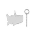 thumbnail image 3 of Sterling Silver United States Polished Charm Pendant Necklace with Chain, 3 of 5