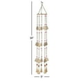 thumbnail image 3 of DecMode 30" Gold Metal Indoor Outdoor Peacock Windchime with Glass Beads and Cone Bells, 3 of 8