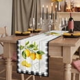 thumbnail image 2 of Table Runners 90 Inches Long Dress Scarves, Yellow Lemon Farmhouse Coffee/Dining/Kitchen Table Runner for Living Room, Summer Botanical Black White Checkered Wooden 13x90 Inch, 2 of 9