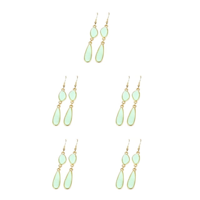 Sonducket 1 par de pendientes colgantes en forma de gota de agua, accesorios de joyería, regalos femeninos, pendientes de aleación para mujeres Type2 NO2