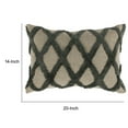 thumbnail image 5 of Lo 14 x 20 Lumbar Linen Accent Throw Pillow, Tufted Diamond Pattern, Green - Green, Beige, 5 of 5