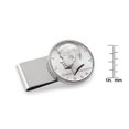 thumbnail image 2 of UPM Global 13169 JFK 1964 First Year of Issue Half Dollar Stainless Steel Silvertone Coin Money Clip, 2 of 2