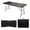6FT BLACK, variant on 2.5/4/6Ft Fold-in-Half Utility Folding Table, Adjustable Height Plastic Table with Carry Handle & Lock, Indoor Outdoor Multipurpose Table for Camping, Party and Picnic, Black / White