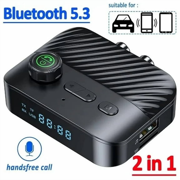 YANI- Bluetooth 5.3 Receiver Transmitter Wireless 3.5Mm Aux To 2 Rca Usb Audio Adapter
