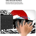 thumbnail image 5 of Black & White Kanagawa Wave Gaming Mouse Pad 31.5x11.8in Red Sun Design Non-Slip Rubber Base Extended & Stitched Edges Ideal for Gamers, 5 of 6
