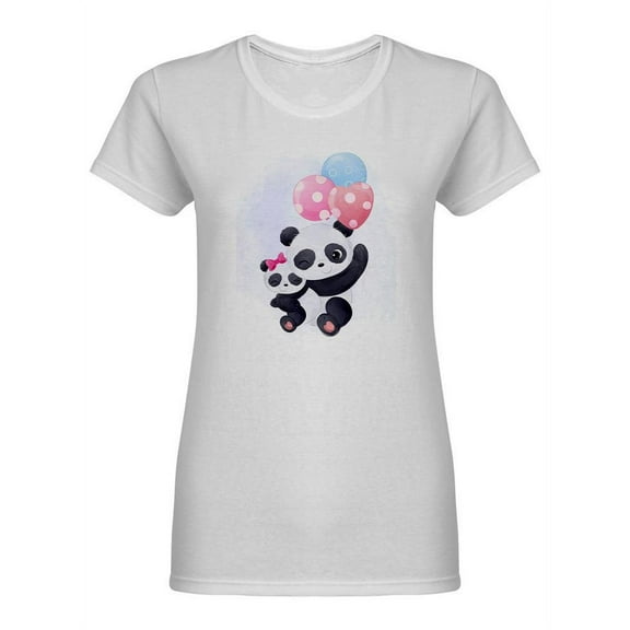 Adorable Mommy Panda Shaped T-Shirt Women -Image by Shutterstock, Female Small