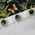 thumbnail image 4 of Manfei Jungle Leaf Botanical Blackout Curtains Set of 2 (52x84 Each) for Teens, Rustic Groovy Floral Window Curtains, Kawaii Butterfly Curtains and Drapes, Window Curtains Room Decor, 4 of 6